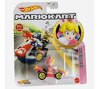 Hot Wheels Mario Kart - Véhicule / Voiture en métal - Cat Peach Standard Kart - Nouveauté 2021 - Neuf