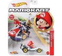 Hot Wheels Mario Kart - Voiture en métal 1:64 - Figures Baby Mario B-Dasher