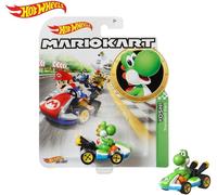 Modèle DieCast Hot Wheels Yoshi Standard Kart de Super Mario Kart - Échelle 1:64 Longueur 5 cm - GLP38