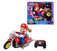 Hot Wheels Mario Wheelie Motocross RC, Moto télécommandée | Moto télécommandée à pile avec figurine qui bouge et s'incline lors des virages, inspirée du film Super Mario Bros, JML15