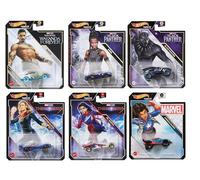 Hot Wheels Marvel Character Cars Lot complet de 6 véhicules moulés sous pression de HHB74-956G avec Black Panther et plus encore