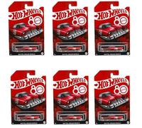 Hot Wheels Mattel Dream Mobile 80th Anniversary Collector's Edition Lot de 6 voitures moulées sous pression rétro futuriste 1:64, à partir de 3 ans
