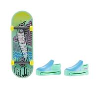 - Hot Wheels Skate Fingerskate Tony Hawk - HGT54 - Pack 1 Skateboard à Doigt + 1 Paire de Baskets bleu ciel