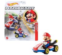 Hot Wheels Mattel Mario Kart Mini-véhicule Mario à l'échelle 1:64, inspiré par Les Personnages et Voitures du Jeu, Jouet pour Enfant, GBG26
