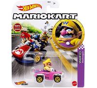 Hot Wheels Voiture métal 1/64 Wario Badwagon Die-cast Super Mario Kart Multicolore