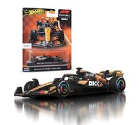 Hot Wheels MC Laren Formule 1 à l’échelle 1/64 Voiture de Course Miniature de Collection avec pneus Real Riders, carrosserie et châssis en métal, JBM11