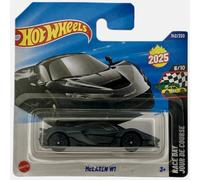 Hot Wheels McLAREN W1 - Race Day 6/10 - JBC17 - Carte Courte - Noir - Mattel 2025 - Modèle McLaren sous Licence Officielle - Supercar à l'échelle 1:64