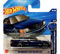 Hot Wheels Mercedes-Benz 560 SEC AMG - Wild Widebody 2/5 - Coupé de luxe bleu foncé à l'échelle 1:64, modèle Mercedes sous licence officielle - Mattel 2025 (186/250) - 1:64