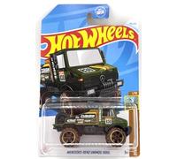 Hot Wheels Mercedes-Benz Unimog 1300L, vert, 178/250 Échelle 1:64 Voiture jouet en métal moulé sous pression, HW Dirt Series 1/10