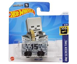 Hot Wheels Minecart - HW Screen Time 8/10 - HTB38 - Carte courte - Minecraft 15 ans - Mattel 2024-1:64