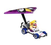 Hot Wheels Miniature Voiture Mario Kart Glider Wario B-Dasher Wario Wing Super Mario - Echelle 1:64 Longueur 5cm