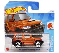 Hot Wheels Mitsubishi Pajero Evolution - HW J-Imports 8/10 - HTC45 - Carte courte - Ralliart - Orange métallisé - Mattel 2024 - 1:64