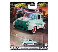 Hot Wheels - Modèle auto Fiat 500 D Modificado 1960 - Die Cast Scala 1:64 - longueur 6 cm - HRT65 - Série Boulevard
