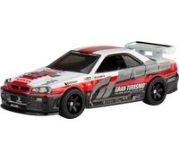 Hot Wheels - Modèle auto NISSAN SKYLINE GT-R BNR34 - Die Cast Échelle 1:64 - Longueur 7 cm - HKC28 - Série Pop Culture