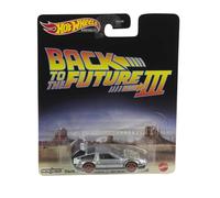 Hot Wheels Modèle DieCast Retour vers Le Futur Delorean 1955 Version ferroviaire Échelle 1:64 7cm Premium Real Riders