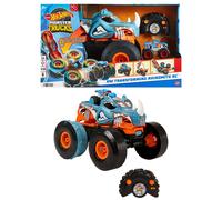 Hot Wheels - Monster Truck Rhinomite Transformable Radiocommandé - Petite Voiture - 5 Ans Et +