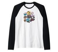 Hot Wheels Monster Trucks - Autocollant Style Mash Up Manche Raglan
