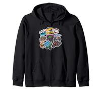 Hot Wheels Monster Trucks - Autocollant Style Mash Up Sweat à Capuche