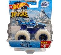 Hot Wheels Monster Trucks Blizzard Bashers Tiger Shark avec voiture réutilisable