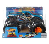 Hot Wheels Monster Trucks, camion jouet surdimensionn en m tal moul sous pression l' chelle 1:24 (2024 Podium Crasher Blue)
