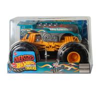 Hot Wheels Monster Trucks Camion jouet surdimensionné en métal moulé sous pression à l'échelle 1/24 (West Coast Crusher)