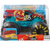 Hot Wheels Monster Trucks, camion monstre surdimensionné, échelle 1:24 moulé sous pression avec roues géantes et designs cool