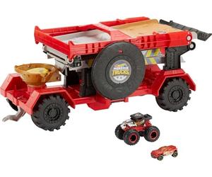 Hot Wheels Monster Trucks Camion Piste Geante, Coffret de Jeu pour Petites Voitures et Vehicules avec Roues Geantes, Jouet pour Enfant, GFR15 Exclusivité sur Amazon