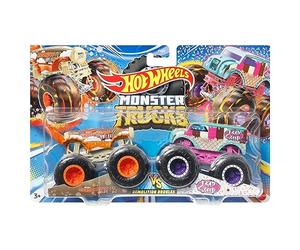 Hot Wheels Monster Trucks Carbonator Vs 1 Bad Scoop, Double de démolition