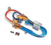Hot Wheels Monster Trucks Coffret 2-en-1 Circuit Scorpion Géant avec Petite Voiture & véhicule aux Roues géantes, Emballage fermé, Jouet pour Enfant, GTL33
