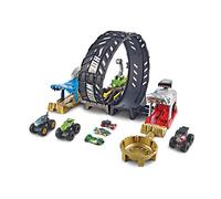 Hot Wheels Monster Trucks Coffret Monster Looping, Une Petite Voiture et Un véhicule avec Roues géantes Inclus, Jouet pour Enfant, GKY00