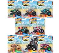 Hot Wheels Monster Trucks Connect & Crash Lot complet de 8 camions monstres moulés sous pression, échelle 1/64, à partir de 3 ans