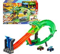 Hot Wheels Monster Trucks Sharks Vs Dinos Dragon Destruction Vert Enfants
