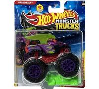 Hot Wheels Monster Trucks Dragonizer [Violet & Vert] W/Crushed Car, Freestyle Wreckers 8/12, Véhicule moulé sous pression