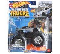 Hot Wheels Monster Trucks Fast & Furious Skyline GT R Comprend une voiture Connect et Crash
