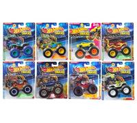 Hot Wheels Monster Trucks FYJ44-993E Lot de 8 véhicules moulés sous pression Échelle 1/64