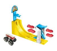 Hot Wheels Monster Trucks Hot Wheels-Coffret Défi Méga Rampe, Lanceur, Rampe Et Tour, 3-8 Ans