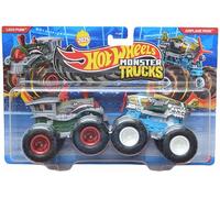 Hot Wheels Monster Trucks - Coffret 2 véhicules Monster Truck Double Démolition - Petites Voitures - 3 ans et +