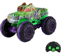 Hot Wheels Monster Trucks Loup Ravageur Télécommandé à l’échelle 1/15, véhicule Monstrueux Mutant avec pneus Tout-Terrain et Cascades sur Commande, JMM77
