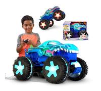 Hot Wheels Monster Trucks - Voiture Télécommandée, Mega-Wrex à l’échelle 1/15 Véhicule Télécommandé de Grande Taille avec 3 Modes de Jeu télécommandés et Effets sonores et Lumineux interactifs, JBD90