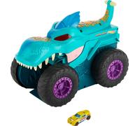 Hot Wheels Monster Trucks Mega-Wrex mangeur de voitures, y compris 1 voiture-jouet
