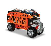 Hot Wheels Monster Trucks Monster Mover Camion Transporteur avec Rampe pour Voitures avec Roues géantes échelle 1/64, Jouet pour Enfant, GKD37, Multicolore