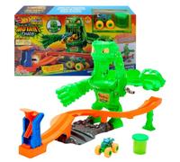 Hot Wheels Coffret Combat Monstrueux Mutant avec Le Rhinomite Mutant à l’échelle 1 :64 et 100 grammes de Slime réutilisable, JMK90
