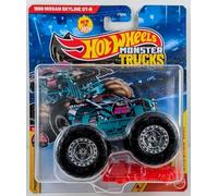 Hot Wheels Monster Trucks, Nissan Skyline GT-R 1999 Freestyle Wreckers 6/11 [Comprend une voiture écrasée] Véhicule jouet moulé sous pression à l'échelle 1:64