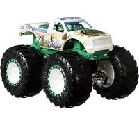 Hot Wheels Monster Trucks Pack 4 Voitures aux Roues géantes, véhicules à l'échelle 1/64, modèle aléatoire, Jouet pour Enfant, GBP23