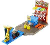 Hot Wheels - Monster Trucks Playset Destruction Suprême Et 3 Liedo Avec Terrain
