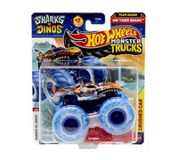 Hot Wheels Monster Trucks Sharks vs Dinos 1:64 Scale Die-Cast Vehicle Collection 2025 Edition (2/8 Shark Tiger Shark)