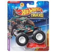 Hot Wheels Monster Trucks Snake Bite, Leading Legends 1/3 [Comprend une voiture écrasée] Nouveau pour 2026! Véhicule jouet moulé sous pression à l'échelle 1:64