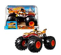 Hot Wheels Monster Trucks Tiger Shark, Voiture aux Roues géantes, véhicule échelle 1:24, Jouet pour Enfant, GWL14