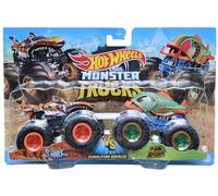 Hot Wheels Monster Trucks Tiger Shark vs Piran-Ahhhhh, échelle 1:64 Double démolition