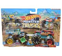 Hot Wheels - Coffret 2 véhicules Monster Truck Double Démolition - Petites Voitures - 3 ans et + FYJ64